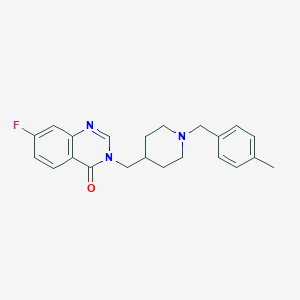 molecular formula C22H24FN3O B2500419 7-Fluoro-3-[[1-[(4-methylphenyl)methyl]piperidin-4-yl]methyl]quinazolin-4-one CAS No. 2415540-65-5