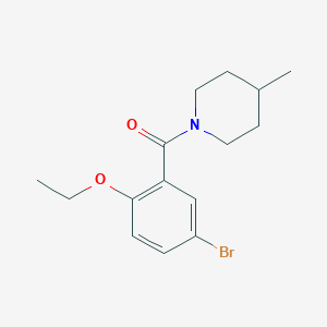 molecular formula C15H20BrNO2 B250042 (5-Bromo-2-ethoxyphenyl)(4-methylpiperidin-1-yl)methanone 