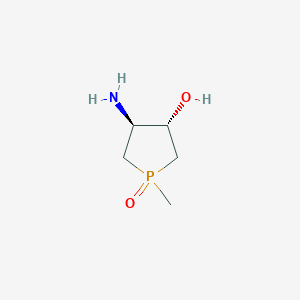 molecular formula C5H12NO2P B2500423 (3S,4S)-4-Amino-1-methyl-1-oxo-1lambda5-phospholan-3-ol CAS No. 2375254-73-0