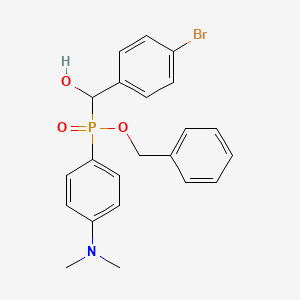 molecular formula C22H23BrNO3P B2500431 苄基[(4-溴苯基)(羟基)甲基][4-(二甲氨基)苯基]膦酸酯 CAS No. 683231-21-2