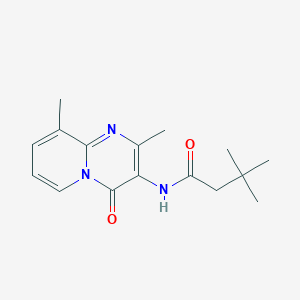 molecular formula C16H21N3O2 B2500437 N-(2,9-二甲基-4-氧代-4H-吡啶[1,2-a]嘧啶-3-基)-3,3-二甲基丁酰胺 CAS No. 941923-33-7