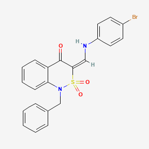 (3E)-1-benzyl-3-{[(4-bromophenyl)amino]methylidene}-1H-2,1-benzothiazin-4(3H)-one 2,2-dioxide