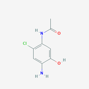 molecular formula C8H9ClN2O2 B2500449 N-(4-Amino-2-chloro-5-hydroxyphenyl)acetamide CAS No. 144680-96-6
