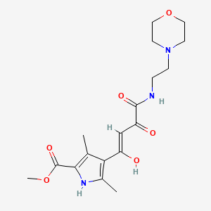 (Z)-methyl 4-(3-hydroxy-4-((2-morpholinoethyl)amino)-4-oxobut-2-enoyl)-3,5-dimethyl-1H-pyrrole-2-carboxylate