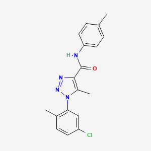 molecular formula C18H17ClN4O B2500457 1-(5-chloro-2-methylphenyl)-5-methyl-N-(4-methylphenyl)-1H-1,2,3-triazole-4-carboxamide CAS No. 904812-91-5