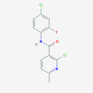 2-chloro-N-(4-chloro-2-fluorophenyl)-6-methylpyridine-3-carboxamide