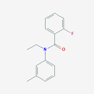 molecular formula C16H16FNO B250046 N-ethyl-2-fluoro-N-(3-methylphenyl)benzamide 