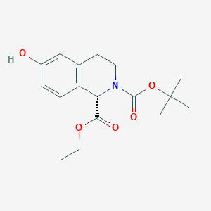molecular formula C17H23NO5 B2500460 2-O-Tert-butyl 1-O-ethyl (1S)-6-hydroxy-3,4-dihydro-1H-isoquinoline-1,2-dicarboxylate CAS No. 2248291-80-5
