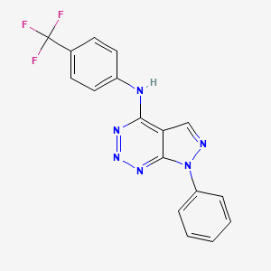 7-phenyl-N-(4-(trifluoromethyl)phenyl)-7H-pyrazolo[3,4-d][1,2,3]triazin-4-amine