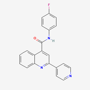 N-(4-fluorophenyl)-2-(pyridin-4-yl)quinoline-4-carboxamide