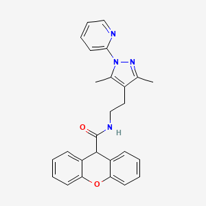 N-(2-(3,5-dimethyl-1-(pyridin-2-yl)-1H-pyrazol-4-yl)ethyl)-9H-xanthene-9-carboxamide