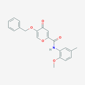 5-(benzyloxy)-N-(2-methoxy-5-methylphenyl)-4-oxo-4H-pyran-2-carboxamide