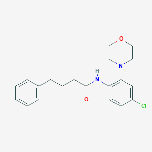 molecular formula C20H23ClN2O2 B250049 N-[4-chloro-2-(4-morpholinyl)phenyl]-4-phenylbutanamide 