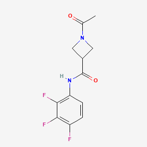 molecular formula C12H11F3N2O2 B2500490 1-acetyl-N-(2,3,4-trifluorophenyl)azetidine-3-carboxamide CAS No. 1421512-95-9