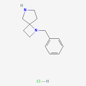 molecular formula C13H19ClN2 B2500494 3-Benzyl-3,7-diazaspiro[3.4]octane hydrochloride CAS No. 1946021-33-5