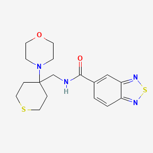 N-[(4-Morpholin-4-ylthian-4-yl)methyl]-2,1,3-benzothiadiazole-5-carboxamide