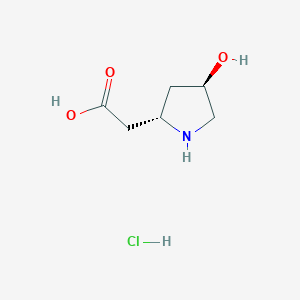 2-((2S,4R)-4-Hydroxypyrrolidin-2-yl)acetic acid hydrochloride