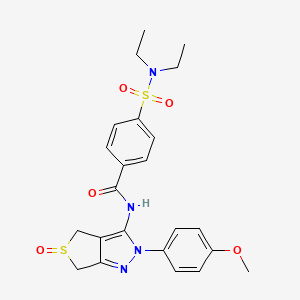4-(N,N-diethylsulfamoyl)-N-(2-(4-methoxyphenyl)-5-oxido-4,6-dihydro-2H-thieno[3,4-c]pyrazol-3-yl)benzamide
