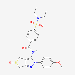 molecular formula C23H26N4O5S2 B2500509 4-(N,N-diethylsulfamoyl)-N-(2-(4-methoxyphenyl)-5-oxido-4,6-dihydro-2H-thieno[3,4-c]pyrazol-3-yl)benzamide CAS No. 1019102-84-1