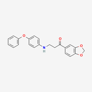 1-(1,3-Benzodioxol-5-yl)-3-(4-phenoxyanilino)-1-propanone