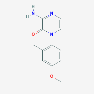 molecular formula C12H13N3O2 B2500523 3-Amino-1-(4-methoxy-2-methylphenyl)pyrazin-2-one CAS No. 2380095-60-1