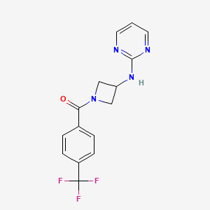 (3-(Pyrimidin-2-ylamino)azetidin-1-yl)(4-(trifluoromethyl)phenyl)methanone