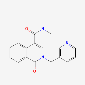 molecular formula C18H17N3O2 B2500525 N,N-dimethyl-1-oxo-2-(3-pyridinylmethyl)-1,2-dihydro-4-isoquinolinecarboxamide CAS No. 303995-17-7