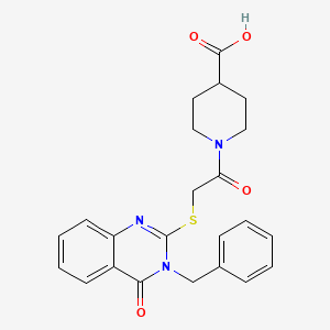 1-{2-[(3-Benzyl-4-oxo-3,4-dihydroquinazolin-2-yl)sulfanyl]acetyl}piperidine-4-carboxylic acid