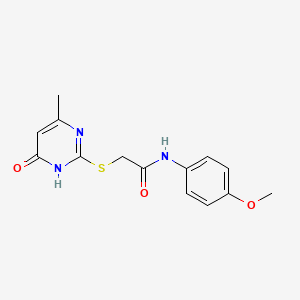 2-[(4-hydroxy-6-methylpyrimidin-2-yl)sulfanyl]-N-(4-methoxyphenyl)acetamide