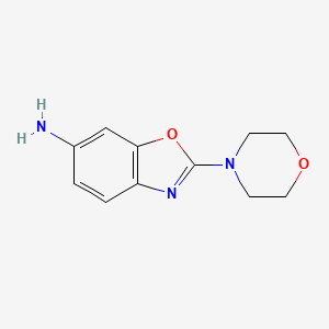 molecular formula C11H13N3O2 B2500536 2-Morpholin-4-yl-1,3-benzoxazol-6-amine CAS No. 885524-03-8