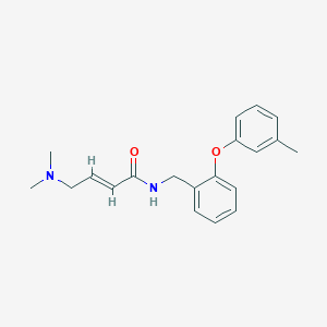 (E)-4-(Dimethylamino)-N-[[2-(3-methylphenoxy)phenyl]methyl]but-2-enamide