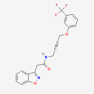 2-(benzo[d]isoxazol-3-yl)-N-(4-(3-(trifluoromethyl)phenoxy)but-2-yn-1-yl)acetamide