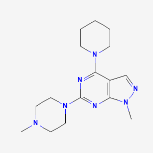 molecular formula C16H25N7 B2500547 1-methyl-6-(4-methylpiperazin-1-yl)-4-(piperidin-1-yl)-1H-pyrazolo[3,4-d]pyrimidine CAS No. 897758-37-1