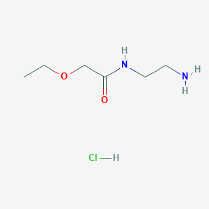 molecular formula C6H15ClN2O2 B2500548 N-(2-Aminoethyl)-2-ethoxyacetamide;hydrochloride CAS No. 2287334-64-7
