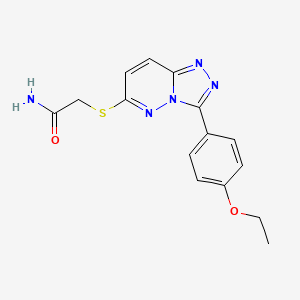 molecular formula C15H15N5O2S B2500550 2-[[3-(4-Ethoxyphenyl)-[1,2,4]triazolo[4,3-b]pyridazin-6-yl]sulfanyl]acetamide CAS No. 852377-02-7