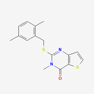 2-[(2,5-dimethylbenzyl)sulfanyl]-3-methylthieno[3,2-d]pyrimidin-4(3H)-one
