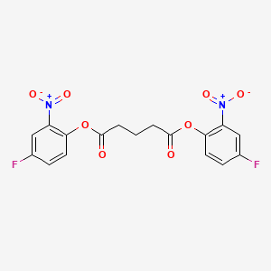 molecular formula C17H12F2N2O8 B2500558 ビス(4-フルオロ-2-ニトロフェニル)ペンタンジオエート CAS No. 331459-90-6