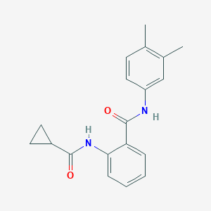 molecular formula C19H20N2O2 B250056 2-[(cyclopropylcarbonyl)amino]-N-(3,4-dimethylphenyl)benzamide 