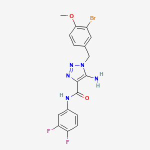 molecular formula C17H14BrF2N5O2 B2500571 5-氨基-1-(3-溴-4-甲氧基苯甲基)-N-(3,4-二氟苯基)-1H-1,2,3-噻唑-4-甲酰胺 CAS No. 902558-28-5