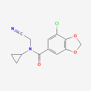 molecular formula C13H11ClN2O3 B2500574 7-chloro-N-(cyanomethyl)-N-cyclopropyl-2H-1,3-benzodioxole-5-carboxamide CAS No. 1252294-83-9