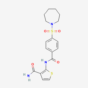 2-(4-(Azepan-1-ylsulfonyl)benzamido)thiophene-3-carboxamide