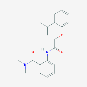 molecular formula C20H24N2O3 B250059 2-{[(2-isopropylphenoxy)acetyl]amino}-N,N-dimethylbenzamide 