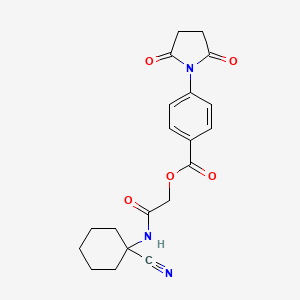 molecular formula C20H21N3O5 B2500596 [2-[(1-Cyanocyclohexyl)amino]-2-oxoethyl] 4-(2,5-dioxopyrrolidin-1-yl)benzoate CAS No. 1211185-51-1