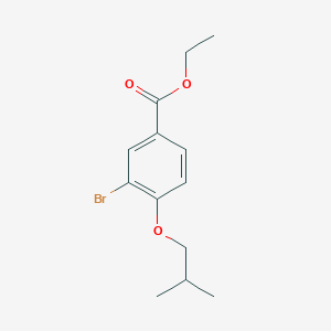 molecular formula C13H17BrO3 B250060 Ethyl 3-bromo-4-(2-methylpropoxy)benzoate 