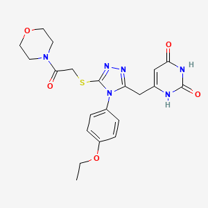6-((4-(4-ethoxyphenyl)-5-((2-morpholino-2-oxoethyl)thio)-4H-1,2,4-triazol-3-yl)methyl)pyrimidine-2,4(1H,3H)-dione