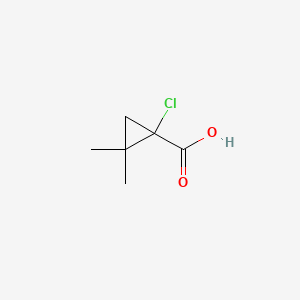 molecular formula C6H9ClO2 B2500606 1-Chloro-2,2-dimethylcyclopropane-1-carboxylic acid CAS No. 884090-99-7