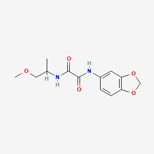 molecular formula C13H16N2O5 B2500608 N1-(benzo[d][1,3]dioxol-5-yl)-N2-(1-methoxypropan-2-yl)oxalamide CAS No. 941998-48-7