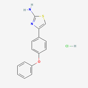 molecular formula C15H13ClN2OS B2500613 4-(4-苯氧基苯基)噻唑-2-胺盐酸盐 CAS No. 79615-33-1