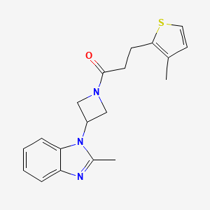 1-[3-(2-Methylbenzimidazol-1-yl)azetidin-1-yl]-3-(3-methylthiophen-2-yl)propan-1-one