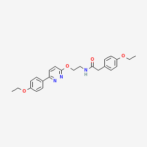 molecular formula C24H27N3O4 B2500620 2-(4-ethoxyphenyl)-N-(2-{[6-(4-ethoxyphenyl)pyridazin-3-yl]oxy}ethyl)acetamide CAS No. 920366-71-8